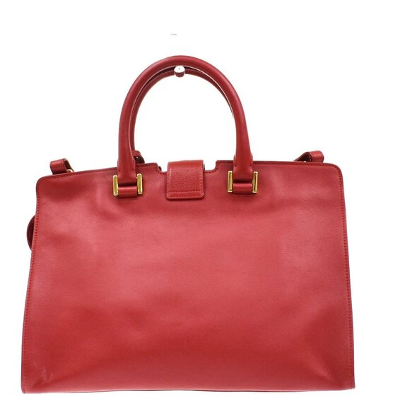 SAINT LAURENT YSL Logo Cabas 2 Way Hand Bag Leather Red GHW Italy 29KB315 - Picture 2 of 16